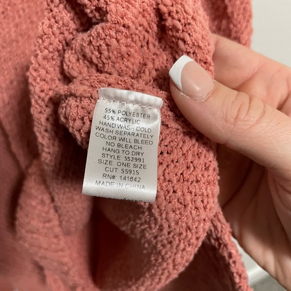 She + Skye Oversized Buttons Coral Cardigan Sweater NWT - Picture 3 of 11